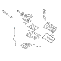 OEM 2014 Hyundai Genesis Oil Level Gauge Rod Assembly Diagram - 26611-3C505