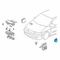 OEM 1999 Honda Odyssey Control Unit, Slide Door Open Stopper Diagram - 72670-S0X-A01