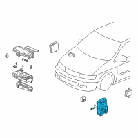 OEM 2002 Honda Odyssey Box Assembly, Driver Fuse Diagram - 38200-S0X-A02