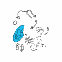 OEM 2005 Nissan Pathfinder Plate Assy-Back, Rear Brake LH Diagram - 44030-EA060