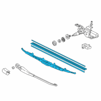 OEM 2003 Honda Odyssey Blade, Rear Windshield Wiper (425Mm) Diagram - 76730-S0X-A01