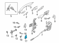 OEM 2021 Hyundai Elantra Hinge Assembly-Front Door Upper, LH Diagram - 79310-1Y000