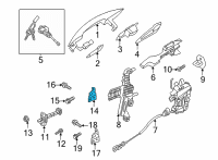 OEM 2021 Hyundai Elantra Hinge Assembly-Front Door Upper, RH Diagram - 79320-1Y000