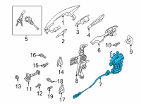 OEM 2021 Hyundai Elantra Latch Assembly-Front Door, LH Diagram - 81310-AA000