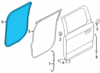 OEM 2018 Ford F-250 Super Duty Weatherstrip On Body Diagram - KL3Z-16253A11-A