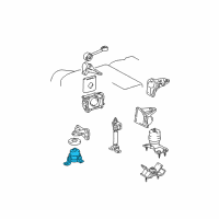 OEM 2000 Lexus RX300 Insulator, Engine Mounting, Front Diagram - 12361-20060