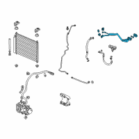 OEM 2019 Acura RLX Pipe Assembly, Air Conditioner Diagram - 80320-TY3-H01
