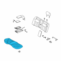 OEM 2003 Infiniti M45 Cushion Assy-Rear Seat Diagram - 88300-CS000