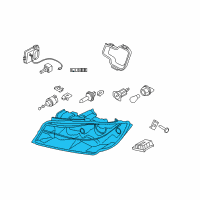 OEM 2007 BMW 328i Right Headlight Diagram - 63-11-7-161-670