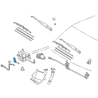 OEM 1999 Lexus LX470 Motor And Pump Assy, Windshield Washer Diagram - 85330-35070