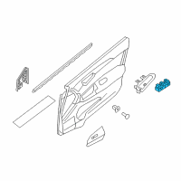 OEM 2018 Nissan Sentra Switch Assy-Power Window, Main Diagram - 25401-3SH1A