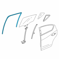 OEM 2017 Acura ILX Channel, Right Rear Door Run Diagram - 72735-TX6-A01