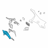 OEM 2001 Infiniti I30 Wheel House-Rear, Outer RH Diagram - 76712-4Y930
