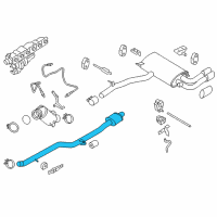 OEM 2014 BMW X3 Front Silencer Exhaust Pipe Diagram - 18-30-7-646-097