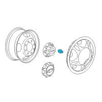 OEM 2015 GMC Sierra 3500 HD Wheel Nut Cap Diagram - 9597782