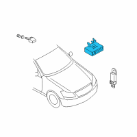 OEM Infiniti M45 Tire Pressure Controller Assembly Diagram - 40720-EJ70A