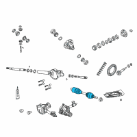 OEM 2003 Dodge Ram 1500 Boot Pkg-Half Shaft Diagram - 5072391AB