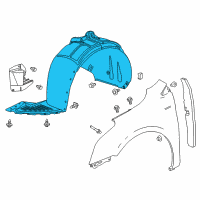 OEM 2019 Cadillac XTS Fender Liner Diagram - 84336326