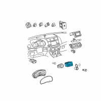 OEM 2009 Toyota Highlander Seat Heat Switch Diagram - 84751-0E040