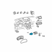 OEM 2014 Toyota Prius V Power Switch Diagram - 89611-75044