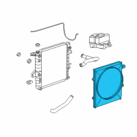 OEM Mercury Mountaineer Fan Shroud Diagram - 1L2Z-8146-EA