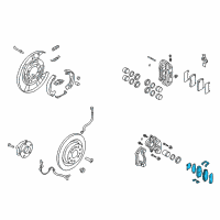 OEM 2015 Hyundai Genesis Coupe Rear Disc Brake Pad Kit Diagram - 58302-2MA00