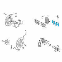 OEM 2013 Hyundai Genesis Coupe Rear Disc Brake Pad Kit Diagram - 58302-2MA10