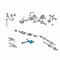 OEM 2019 Lexus RX350 Final Gear Kit, Differential, Rear Diagram - 41201-49165