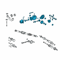 OEM 2017 Toyota Highlander Differential Assembly Diagram - 41110-48104