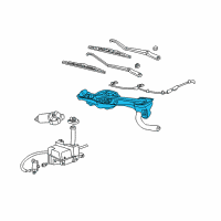 OEM Ford Thunderbird Wiper Linkage Diagram - 4W6Z-17508-B