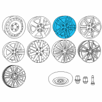 OEM 2010 Chrysler Town & Country Aluminum Wheel Diagram - ZX30DSLAG