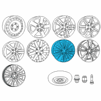 OEM 2013 Chrysler Town & Country Aluminum Wheel Diagram - 1SP67DD5AB