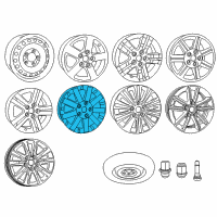OEM 2012 Chrysler Town & Country Wheel Alloy Diagram - 1BD59GSAAE