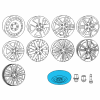 OEM 2013 Chrysler Town & Country Steel Wheel Diagram - 4721567AC