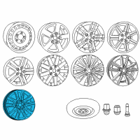 OEM Dodge Grand Caravan Aluminum Wheel Diagram - 5QT77DD5AA