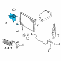 OEM 2011 BMW 335d Coolant Reservoir Overflow Expansion Tank Diagram - 17-13-8-570-079