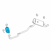 OEM 2008 Saturn Sky Catalytic Converter Diagram - 12597268