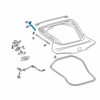 OEM 2020 Toyota GR Supra Hinge Diagram - 64571-WAA01