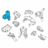 OEM 2014 Nissan Pathfinder Engine Mounting Insulator Assembly, Front Diagram - 11270-3JV0A