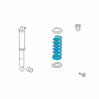 OEM 2009 Honda Odyssey Spring, Rear Diagram - 52441-SHJ-A41