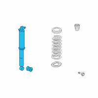 OEM Honda Odyssey Shock Absorber Assembly, Rear Diagram - 52610-SHJ-A03