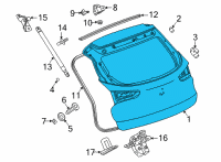 OEM Chevrolet Lift Gate Diagram - 42740731