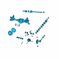 OEM 2009 Dodge Ram 3500 Axle-Service Front Diagram - 68029453AA