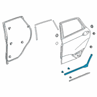 OEM 2018 Honda Clarity Seal, RR. R Door Diagram - 72826-TRT-A01