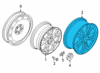 OEM 2022 BMW 228i xDrive Gran Coupe DISC WHEEL LIGHT ALLOY CERIU Diagram - 36-11-8-053-525