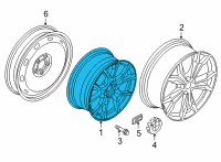 OEM 2021 BMW M235i xDrive Gran Coupe DISC WHEEL LIGHT ALLOY JET B Diagram - 36-11-8-092-356