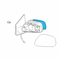 OEM 2013 Toyota Corolla Mirror Glass Diagram - 87961-02870