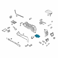 OEM 2019 Lincoln MKT Rear Cup Holder Diagram - DE9Z-7413562-AA