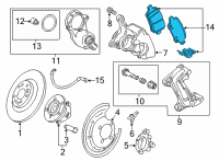 OEM 2021 Chevrolet Bolt EV Rear Pads Diagram - 42757085