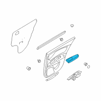 OEM 2010 Kia Optima Rear Door Armrest Assembly, Right Diagram - 833602G000J7